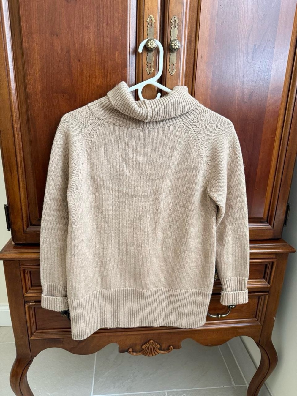 Babaton Beige Cowl Neck Sweater